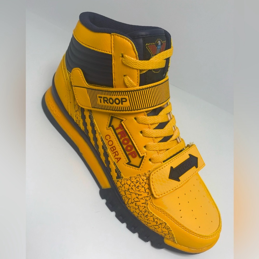 Men's Troop Cobra Mid Mustard Yellow | Navy High-Top Sneakers NWT